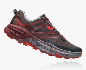 Hoka One One Men's Speedgoat 3 Trail Shoes Grey/Red Best Price [RDCAU-9530]
